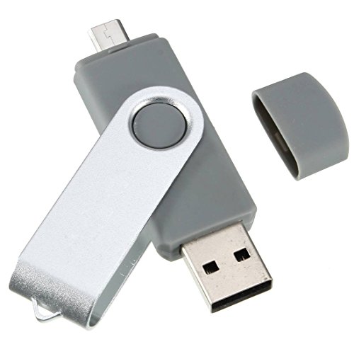 32GB PenDrive - SODIAL(R) USB memoria micro Palillo de memoria 32GB USB 2.0 Dispositivo de flash OTG para Handy PC Gris