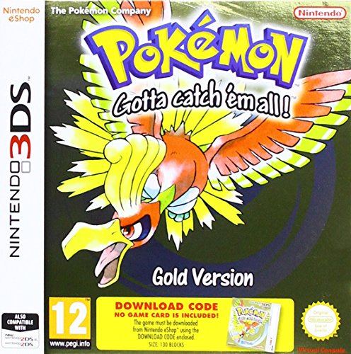3DS Pokemon Gold Packaged Download Code - Nintendo 3DS [Importación inglesa]