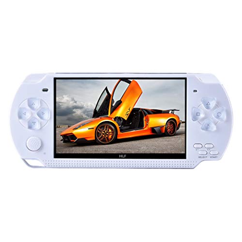 4.3 pulgadas mp3 mp4 consola de videojuegos incorporada 1320 juegos nostálgicos clásicos compatibles con 9 juegos simuladores compatibles video/música/dv/dc/E-book revive buenos recuerdos (blanco)