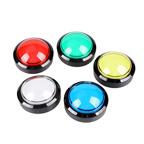 5x 60mm Botones con forma de cúpula iluminados con LED para juegos operados por máquina Arcade Coin (cada color de 1 pieza) 5x 60mm Botones con forma de cúpula iluminados con LED para juegos operados por máquina Arcade Coin (cada color de 1 pieza)