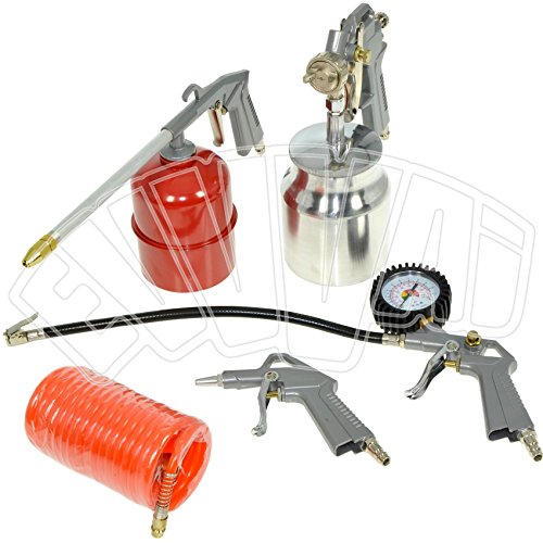 ABAC - Kit de 5 accesorios para compresor de aire comprimido, pistola, inflador, aerógrafo