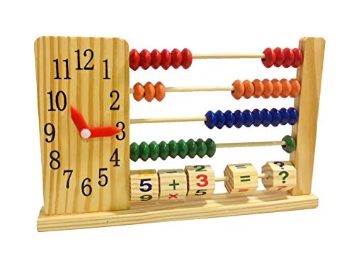 ABACO Infantil con Cuentas de Colores y Reloj de Aguja Desarrollo Habilidades ABACO Infantil con Cuentas de Colores y Reloj de Aguja Desarrollo Habilidades