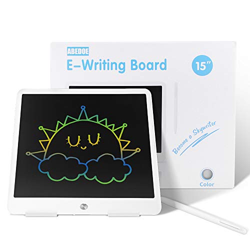 ABEDOE Tableta de Escritura LCD, Tablero de Dibujo electrónico para niños de Tableta 15 Pulgadas, Tablero de Dibujo de luz Colorida, Regalo para niños y Adultos en el hogar, la Escuela y la Oficina