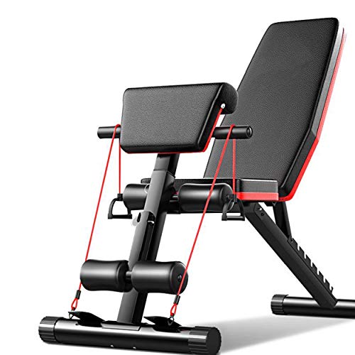 Acobonline Banco de Pesas Fitness, Banco de Musculación Multifunción para Entrenamiento de Cuerpo Entero, Respaldo abatible, diseño Compacto, Antideslizante. (Modelo B) Acobonline Banco de Pesas Fitness, Banco de Musculación Multifunción para Entrenamiento de Cuerpo Entero, Respaldo abatible, diseño Compacto, Antideslizante. (Modelo B)