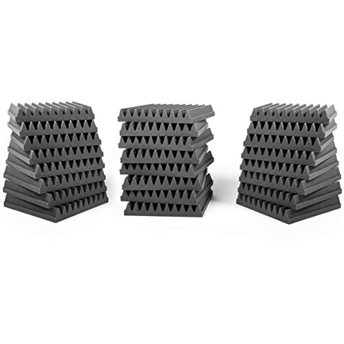 AcousPanel Pack de 24 paneles acústicos compuestos por espuma acústica de grado profesional. Dimensiones 30x30cm (4 cm de espesor), color gris antracita. Autoextinguible. AcousPanel Pack de 24 paneles acústicos compuestos por espuma acústica de grado profesional. Dimensiones 30x30cm (4 cm de espesor), color gris antracita. Autoextinguible.