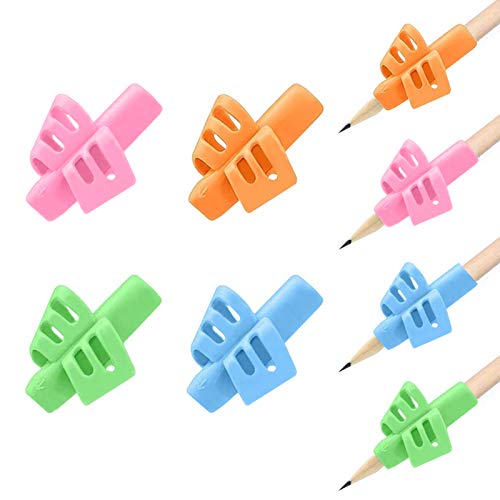 Adaptador Lapiz para Niños, Adaptador Lapiz para Niños Herramienta de Corrección de Postura de Escritura para Lápices,8 Piezas Adaptador Lapiz Pencil Grip de Ergonómicas Herramienta