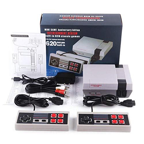 Aiboria Consola de juegos para niños, diseño retro clásico, consola con 620 juegos integrados (algunos repetidos), 8 bits con doble control para vídeos de TV Aiboria Consola de juegos para niños, diseño retro clásico, consola con 620 juegos integrados (algunos repetidos), 8 bits con doble control para vídeos de TV