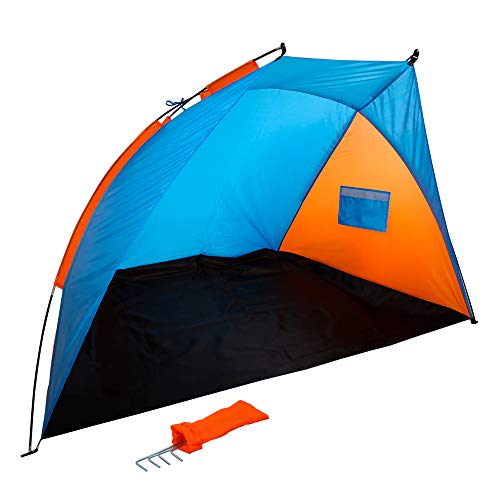 Aktive 62137 Tienda paravientos Beach, 200 x 125 x 120 cm, Azul y naranja Aktive 62137 Tienda paravientos Beach, 200 x 125 x 120 cm, Azul y naranja
