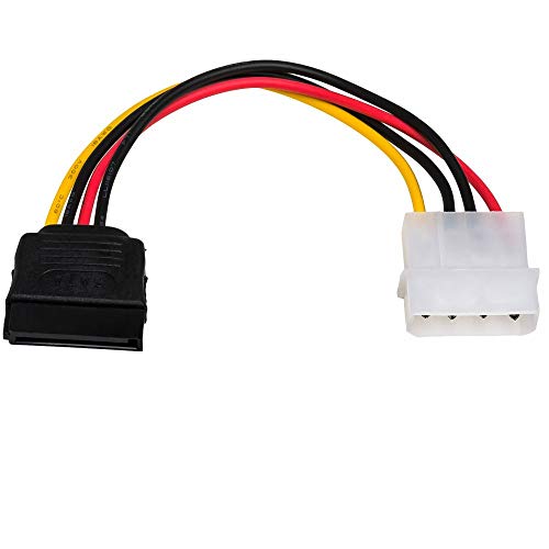 Akyga AK-CA-17 - Cable adaptador (conector Molex macho a conector SATA hembra HDD/SSD, 2 x 15 cm)