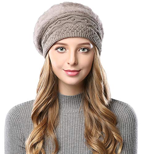 Alleza Boinas Francesa Sombreros de Mujer Lana Vintage Fiesta Invierno Gorro Caliente Beret Francés Beanie Cozy Forro Polar Alleza Boinas Francesa Sombreros de Mujer Lana Vintage Fiesta Invierno Gorro Caliente Beret Francés Beanie Cozy Forro Polar