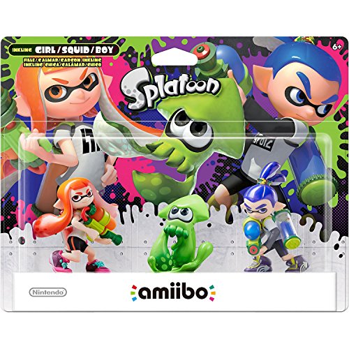 Amiibo - Splatoon Collection Triple Pack: Inkling-Mädchen / Girl, Inkling-Junge / Boy & Inkling-Squid Amiibo - Splatoon Collection Triple Pack: Inkling-Mädchen / Girl, Inkling-Junge / Boy & Inkling-Squid