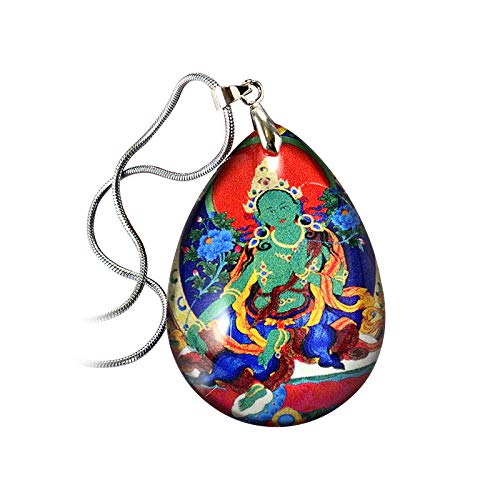 Amuleto Collar Nepal Tibetano Verde Tara Sodaji Khenpo Cristal Thangka Colgante Hombres Y Mujeres Colgante,A