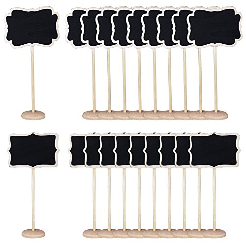 AONER 20pcs Mini Pizarras Número de Mesa Tabla Señales de Tablero Signos de Mensajes para Boda Fiesta Navidad (20uds en 2 Estilos) AONER 20pcs Mini Pizarras Número de Mesa Tabla Señales de Tablero Signos de Mensajes para Boda Fiesta Navidad (20uds en 2 Estilos)