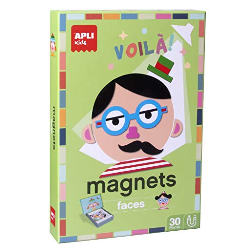 APLI Kids - Caras Juego Magnético, Color Multicolor, 14561 APLI Kids - Caras Juego Magnético, Color Multicolor, 14561