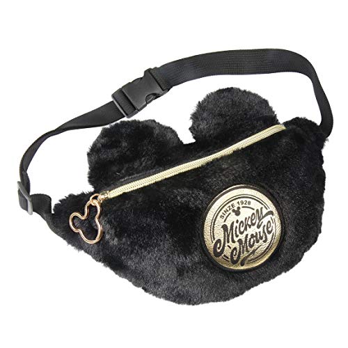 ARTESANIA CERDA BOLSO RIÑONERA MICKEY, Negro, 26 cm (2100002792)