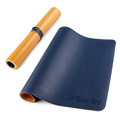 AtailorBird Doble Cara Alfombrilla Escritorio,800 * 400mm Alfombrilla Raton Grande Antideslizante e Impermeable Cuero PU Protector de Escritorio(Azul-Amarillo) AtailorBird Doble Cara Alfombrilla Escritorio,800 * 400mm Alfombrilla Raton Grande Antideslizante e Impermeable Cuero PU Protector de Escritorio(Azul-Amarillo)