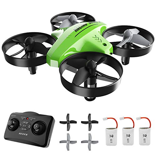ATOYX Mini Drone, AT-66C RC Drone Niños 3D Flips, Modo sin Cabeza, Estabilización de Altitud, 3 Modos de Velocidad, 4 Canales 6-Ejes, 3 Baterías, Regalo para Niños y Principiantes (Verde) ATOYX Mini Drone, AT-66C RC Drone Niños 3D Flips, Modo sin Cabeza, Estabilización de Altitud, 3 Modos de Velocidad, 4 Canales 6-Ejes, 3 Baterías, Regalo para Niños y Principiantes (Verde)