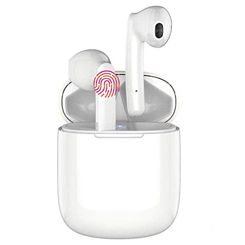 Auriculares inalámbricos Bluetooth 5.0,Control táctil, IPX5 reducción del Ruido estéreo 3D HD, con micrófono y Estuche de Carga portátil para Todos Bluetooth de Android/iPhone/Samsung Auriculares inalámbricos Bluetooth 5.0,Control táctil, IPX5 reducción del Ruido estéreo 3D HD, con micrófono y Estuche de Carga portátil para Todos Bluetooth de Android/iPhone/Samsung