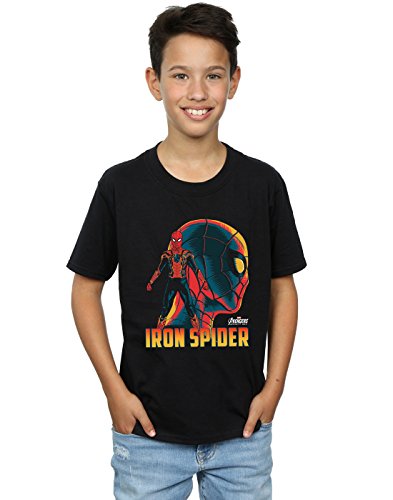 Avengers Niños Infinity War Iron Spider Character Camiseta Negro 7-8 Years