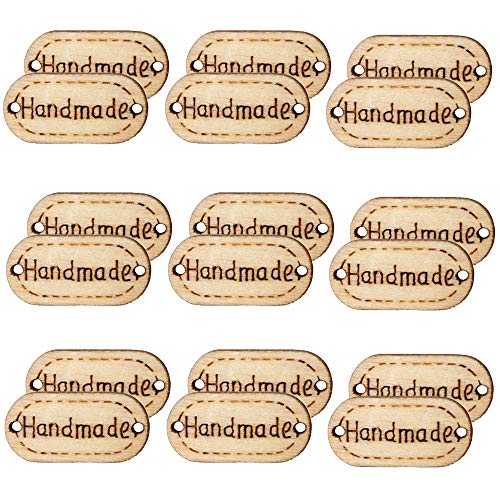 Aweisile Botones 200 piezas Botones Madera Handmade Etiqueta Botones de Madera Handmade Botones Botones Decorativos con 2 Agujeros Accesorios para Manualidades de Costura Decoraciones Aweisile Botones 200 piezas Botones Madera Handmade Etiqueta Botones de Madera Handmade Botones Botones Decorativos con 2 Agujeros Accesorios para Manualidades de Costura Decoraciones
