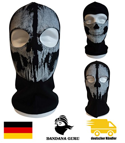 Bandana fantasma Guru pasamontañas, Máscara de calavera, Mascara Esqui, Máscara de motocicleta, Máscara de snowboard para deporte al aire libre Paintball (skull ghosts 2)