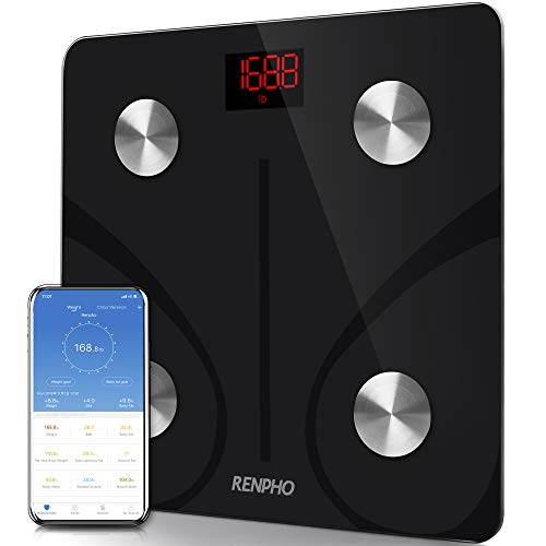 Bascula de Baño Digital Grasa Corporal, RENPHO Balanza Bluetooth Inteligente con App, Bascula Electrónica Analógica Monitores con Análisis Corporal, 13 Mediciónes de Peso IMC Visceral e Muscular Bascula de Baño Digital Grasa Corporal, RENPHO Balanza Bluetooth Inteligente con App, Bascula Electrónica Analógica Monitores con Análisis Corporal, 13 Mediciónes de Peso IMC Visceral e Muscular