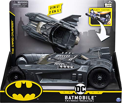 BATMAN Vehículo de transformación 2 en 1 para Batmobile y Batboat para Uso con Figuras de acción de Batman de 4 Pulgadas