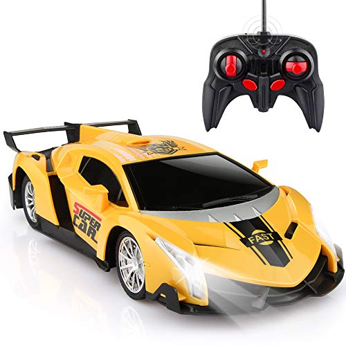 Baztoy Coche Teledirigido, 2.4GHz Coche RC Modelo a Escala 1:24, Alta Velocidad Coches de Juguetes Niños 3 4 5 6 7 8 9 10 11 12 Años, Coche Radiocontrol para Regalos Navidad Cumpleaños Juegos