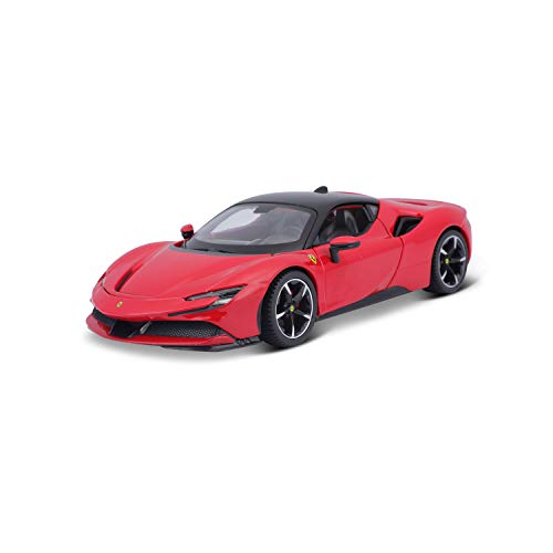 Bburago Ferrari SF90 Stradale - Maqueta de Coche a Escala 1:24, Puertas con Apertura, Modelo Completo, 19 cm, Color Rojo (18-26028) Bburago Ferrari SF90 Stradale - Maqueta de Coche a Escala 1:24, Puertas con Apertura, Modelo Completo, 19 cm, Color Rojo (18-26028)