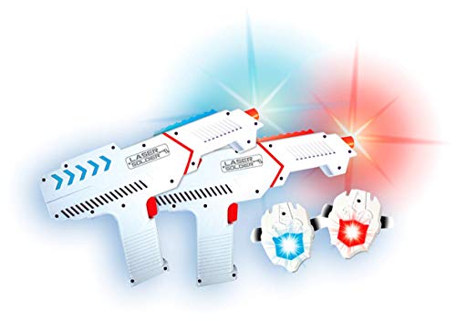 BEST DIRECT Laser Soldier Original Visto en TV Kit de 2 Pistola Láser para Interior y Exterior Pistolas de Juguete para Niños Infrarrojo Laser Tag BEST DIRECT Laser Soldier Original Visto en TV Kit de 2 Pistola Láser para Interior y Exterior Pistolas de Juguete para Niños Infrarrojo Laser Tag