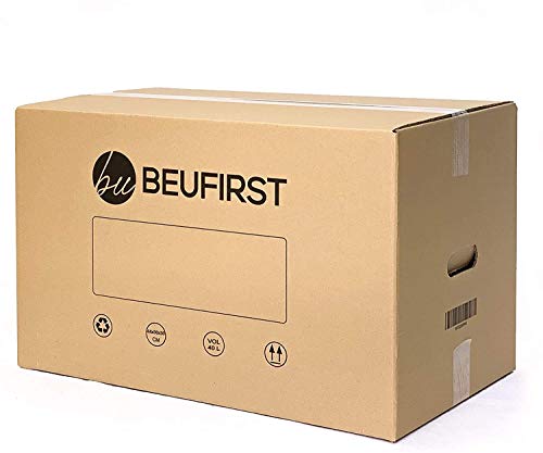 Beufirst Pack de 20 cajas de Cartón con Asas 440x300x300mm, Cajas para Mudanza, Envíos, Almacenaje y Transporte Beufirst Pack de 20 cajas de Cartón con Asas 440x300x300mm, Cajas para Mudanza, Envíos, Almacenaje y Transporte