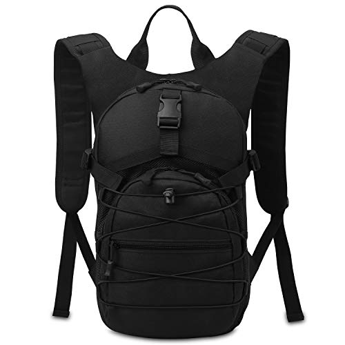 Bioasis 18L Mochila Impermeable al Aire Libre Mochila Deportiva Bolsa de Montar Mochila de Trekking Mochila para Acampar, Escalada, Ciclismo (Negro)