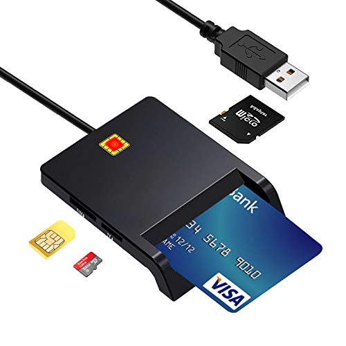 Bofuler CAC Lector Tarjetas Inteligentes, USB SIM Adaptador Tarjeta Acceso común Militar DOD para Militares| Chip Tarjeta identificación/SIM/IC Bank, Compatible con Windows XP/Vista/8/11, Mac OS Bofuler CAC Lector Tarjetas Inteligentes, USB SIM Adaptador Tarjeta Acceso común Militar DOD para Militares| Chip Tarjeta identificación/SIM/IC Bank, Compatible con Windows XP/Vista/8/11, Mac OS