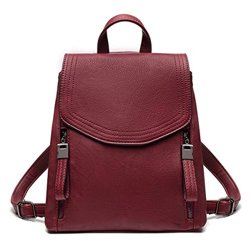 Bolso Mochila Cuero Mujer Casual, JOSEKO Mochila Antirrobo Mochila de Estudiante con Solapa de Cuero Monedero de Mochila Casual para Damas universitarias con Correas Ajustables Bolso Mochila Cuero Mujer Casual, JOSEKO Mochila Antirrobo Mochila de Estudiante con Solapa de Cuero Monedero de Mochila Casual para Damas universitarias con Correas Ajustables