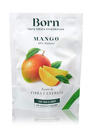 Born Mango - Fruta Deshidratada Ecológica - Vegetariano, Vegano, Paleo, sin Gluten, sin Lactosa, sin Azúcar Refinado - Doy Pack 40 G
