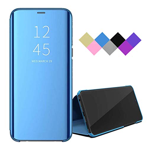BRAND SET Funda para Samsung Galaxy M11/A11 Smart Mirror Flip Cover Funda Ultrafina para Teléfono a Prueba de Golpes con Función de Soporte Adecuado Carcasa para Samsung Galaxy M11/A11-Azul