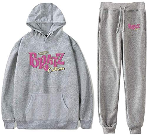Bratz Rock Angelz - Conjunto de sudadera con capucha y pantalones de dos piezas Bratz Rock Angelz - Conjunto de sudadera con capucha y pantalones de dos piezas