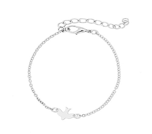 Brazalete Elegante Selia de Paloma de la Paz/ Pulsera Minimalista de Golondrina / Estilo Amuleto de la Suerte Brazalete Elegante Selia de Paloma de la Paz/ Pulsera Minimalista de Golondrina / Estilo Amuleto de la Suerte
