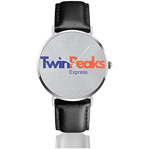 Business Casual Twin Peaks Express FedEx Relojes Reloj de Cuero de Cuarzo