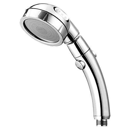 Cabeza De Ducha, Ajustar la Presión del Agua y Material Antioxidante, Ahorrar Agua, Ducha de Mano Alta Presión Universal Extraíble Rotación de 360 °, Interruptor De Pausa De Encendido/Apagado, 3 Modos Cabeza De Ducha, Ajustar la Presión del Agua y Material Antioxidante, Ahorrar Agua, Ducha de Mano Alta Presión Universal Extraíble Rotación de 360 °, Interruptor De Pausa De Encendido/Apagado, 3 Modos