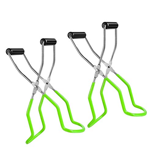 Cabilock Pinzas Elevadoras para Tarros de Conservas de Acero Inoxidable con Mango de Goma Clip Antideslizante para Tarros Elevador de Tarros de Boca Ancha para Restaurante de Cocina