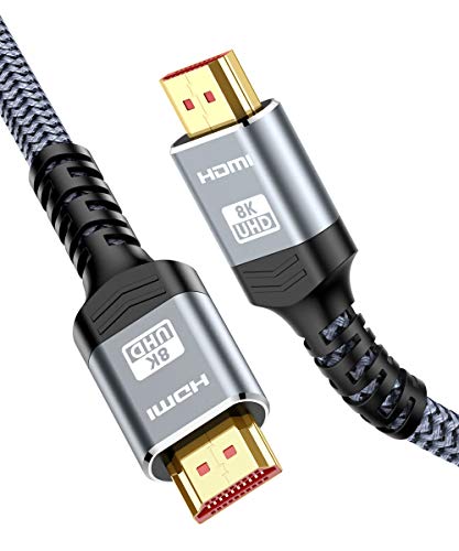 Cable HDMI 8K@60HZ 2metro, Snowkids Cable HDMI 2.1 Trenzado Alta velocidad 48Gbps 4K@120Hz 7680P Dolby Vision, DTS: X, HDCP 2.2 y 2.3, HDR 10, eARC, Dynamic HDR,Compatible PS5 Proyector PC Monitor PS4 Cable HDMI 8K@60HZ 2metro, Snowkids Cable HDMI 2.1 Trenzado Alta velocidad 48Gbps 4K@120Hz 7680P Dolby Vision, DTS: X, HDCP 2.2 y 2.3, HDR 10, eARC, Dynamic HDR,Compatible PS5 Proyector PC Monitor PS4