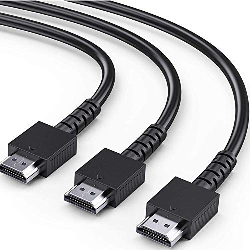 Cable HDMI De Alta Velocidad 1080P@60HZ, Paquete De 3 (1M y 2M y 3M), Snowkids Ultra High Speed ​​HDMI 1.4 Soporte De Cable 3D 1080P HDCP 2.2 ARC Último Estándar Fire TV Compatible,LG, PS4,PC