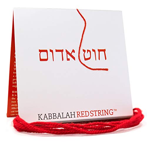 Cadena de Kabbalah ORIGINAL de Israel Paquete de brazalete de Kabbalah STRING ROJO - 150 CM Red String para hasta SIETE pulseras de protección contra los ojos malvados - ¡Instrucciones incluidas!