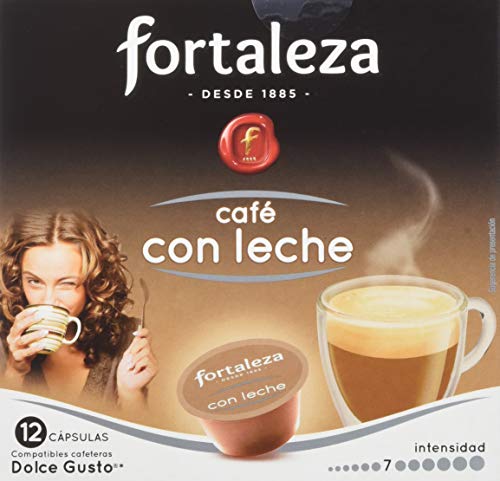 Café FORTALEZA - Cápsulas de Café Con Leche Compatibles con Dolce Gusto