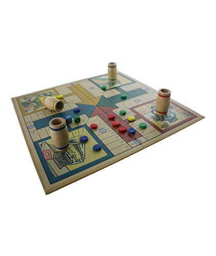 CAL FUSTER - Juego de Parchís Vintage en Caja de cartón con Accesorios de Madera. Medidas: 3,5x36x26 cm CAL FUSTER - Juego de Parchís Vintage en Caja de cartón con Accesorios de Madera. Medidas: 3,5x36x26 cm
