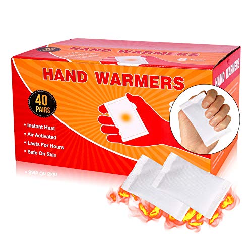 Calentadores de Manos, 40 Pares de Calor Activados por Aire, Calentadores de Bolsillo para manos, Dedos deLos Pies y Paquetes de Calefacción Desechables para el 8 Horas de Duración de Calefacción Calentadores de Manos, 40 Pares de Calor Activados por Aire, Calentadores de Bolsillo para manos, Dedos deLos Pies y Paquetes de Calefacción Desechables para el 8 Horas de Duración de Calefacción