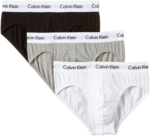 Calvin Klein 3P Hip Brief, Calzoncillos para Hombre (3 unidades), Multicolor (Blanco/Gris/Negro 998), Small Calvin Klein 3P Hip Brief, Calzoncillos para Hombre (3 unidades), Multicolor (Blanco/Gris/Negro 998), Small
