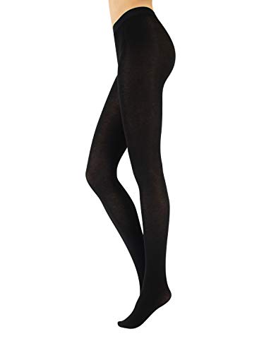 CALZITALY Leotardos De Lana Para Mujer | Medias De Cashmere | 150 Den | Negro, | S/M, L/Xl | Calcetería Italiana | (M, Negro)