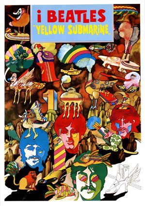 Camden Town Poster Company Los Beatles Vintage Submarino Amarillo Italiano Promo Enorme Papel Póster de la película Mide 40 x 27 cm (100 x 70 cm) Aprox